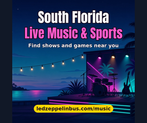 South Florida live music and sports search.